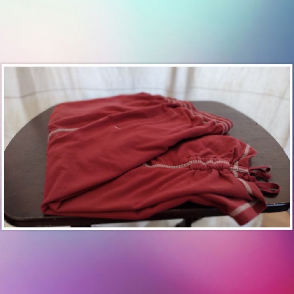 Pulp Cotton Comfy Capris Drawstring Waist And Length Size Medium